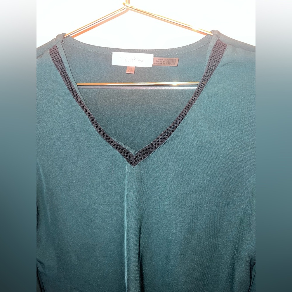 Calvin Klein Sheer Bell Sleeve Blouse | XS - Picture 7 of 8